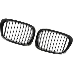 No.51138159315/51138159316 غطاء محرك السيارة الأمامي العلوي مصبغة شواء لسيارات BMW 528i 540i 1997 1998 2000 الجبهة اليسرى اليمنى المصد العلوي الكلى مصبغة شواء إشارة شريحة ماتي زوج أسود مادة متينة