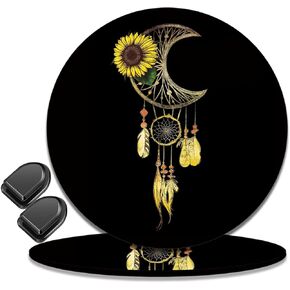 Car Interior 4 Piece Set Combo, 2 Car Coasters, 2 Cute Hooks with Rubber Anti-Slip Perfect Absorbent Coasters. Suitable for Ladies and Men's Car Interior Accessories (Glitter Quote Live Laugh Love)