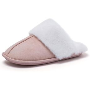 katliu Women's Cozy Plush House Slippers Closed Toe Soft Fuzzy Slippers Memory Foam Indoor Slippers Winter Warm