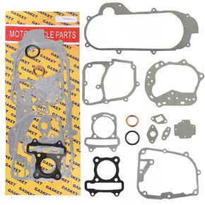 Mokuo GY6 50cc Complete Standard Case Engine Gasket Kit Compatible with Chinese GY6 4-Stroke 139QMA 139QMB Engine Scooter Moped ATV Go Kart,39mm Cylinder Gasket