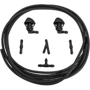 76810-SZA-A01ZA Windshield Washer Nozzles Kit Fits Pilot 2009-2015, Front Windshield Spray Nozzles Wiper Spray Washer Jet and Fluid Hose with Connectors, Front Windshield Washer Nozzle Assembly