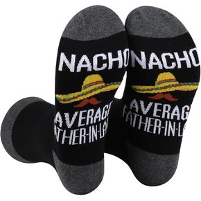BDPWSS Father in Law Gift Nacho Average Father in Law Socks Father Of The Groom Gifts for Father in Law