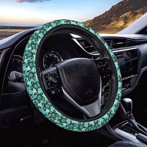 Purple Hearts Peace Sign Steering Wheel Cover for Women, Girls 15 inch Universal Auto Car Anti Slip Wrap Steering Wheel Covers Fit for Vehicles, Truck,SUV