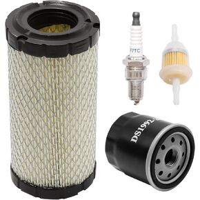 Golf Cart Tune Up Kit Replacement for EZGO TXT RXV 2008 up Gas Carts Compatible with 4 Cycle Kawasaki Motor with 28463-G01 Air Filter 72084-G01 Fuel Filter 607454 Oil Filter&Spark Plug Maintenance Kit
