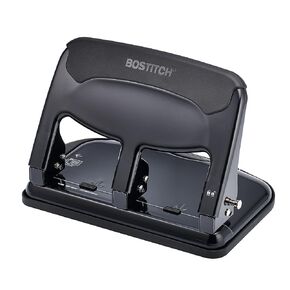 Bostitch Office EZ Squeeze 40 Sheet 3-Hole Punch, Heavy Duty (HP40AM), Silver
