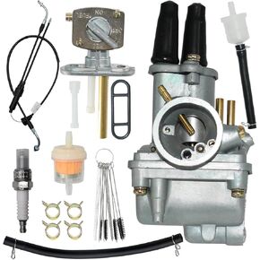 PW80 Carburetor For Yamaha PW 80 Y-Zinger Bike 1983-2006 Carb with Throttle Cable and Fuel Petcock Switch