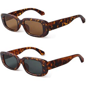 Rectangle Sunglasses for Women Men Vintage Square 90s Sunglasses Trendy Square Glasses