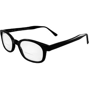 Pacific Coast Sunglasses X-Kd Readerz Clear Lens 1.75 Rectangular Sunglasses, Black, 55mm, 60mm