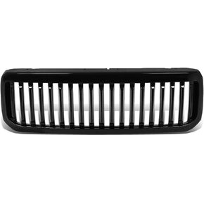 DNA MOTORING GRF-OH-018-T5 Matte Black Badgeless Vertical Slat Front Bumper Grille Grill Compatible with 08-10 Ford F-250 / F-350 / F-450 / F-550