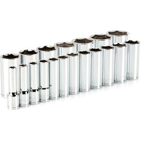 TEKTON 1/2 Inch Drive 6-Point Socket Set, 29-Piece (10-38 mm) | SHD92010