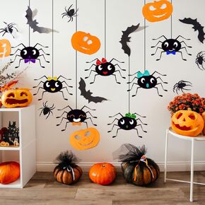 Halloween Spider Wall Stickers，Spider Decoration Stickers，Decorative Spider Window Clings，Decorative Happy Halloween Spider Wall Clings for Halloween Spooky Party Decorations.