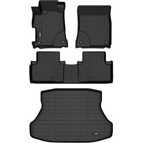 HAFIDI® Floor Mats & Cargo Liner Set Fit for Acura ILX 2013-2022 All Weather Protection TPE Anti-Slip Automotive Full Set Floor Liners Custom Acura ILX Accessories - Black
