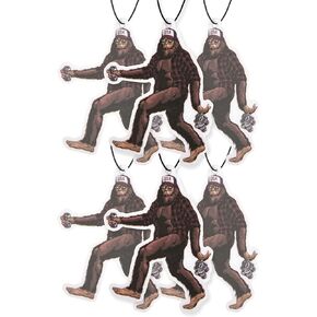 Sasquatch Car Air Freshener, Car Air Fresheners Scented With Essential Oils By Fresh Fresheners (6 Pack)