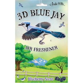 Archie McPhee Hanging Car Automotive 3D Blue Jay Air Freshener - Blueberry Scent