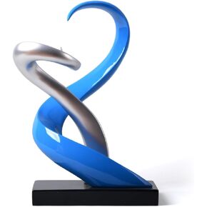 HAUCOZE Modern Sculpture Decor Abstract Statue Figurine Flame Arts Gifts Polyresin Crafts 17.7 inch