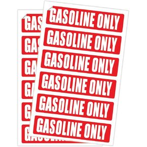 12 Pack GASOLINE ONLY Decals / Labels / Markers / Weatherproof and Chemical Resistant Stickers