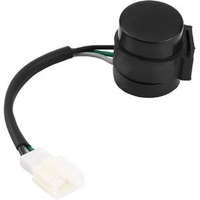 ANGGREK Motorcycle Turn Flasher 3 Pins Round Turn Flasher Relay Blinker for GY6 Motorcycles Scooters Moped ATV Black
