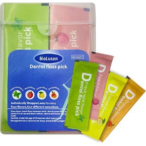 Individually Wrapped Dental Floss Picks,Oral Care Mini Flossers for Adults Fruit Flavor Travel Floss Picks Bulk,Tooth Picks Flossers Travel Essentials Camping Hotel Restaurant Office Party