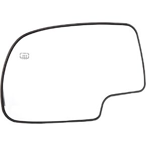 cciyu Left Side Mirror Glass Power Heated Fits for 2000-2006 Chevy Suburban 1500 2500 3500 Silverado Tahoe 1999-2007 GMC Sierra 1500 2500 3500 Yukon XL 2500