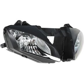 GENRICS Motorcycle Front Headlight Housing Assembly Replacement for Yamaha YZF R6 2006 2007 Black
