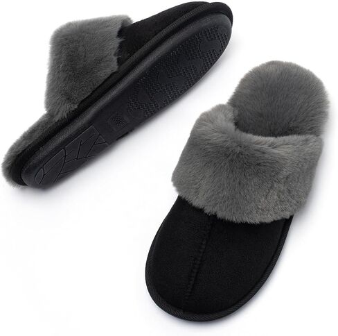katliu Women's Cozy Plush House Slippers Closed Toe Soft Fuzzy Slippers Memory Foam Indoor Slippers Winter Warm in Saudi Arabia