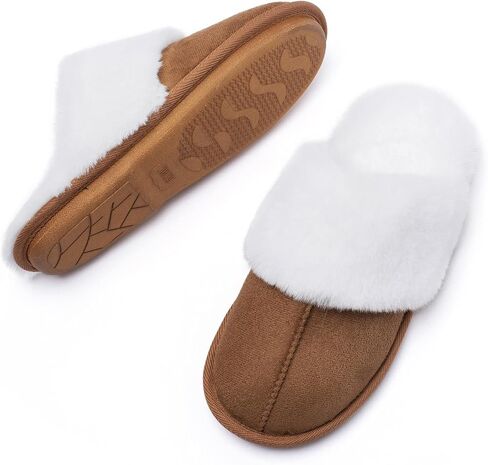 katliu Women's Cozy Plush House Slippers Closed Toe Soft Fuzzy Slippers Memory Foam Indoor Slippers Winter Warm in Saudi Arabia