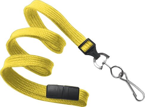 Green Lanyard, flat braid, break-away, swivel hook, 3/8" wide (100pk) in Saudi Arabia
