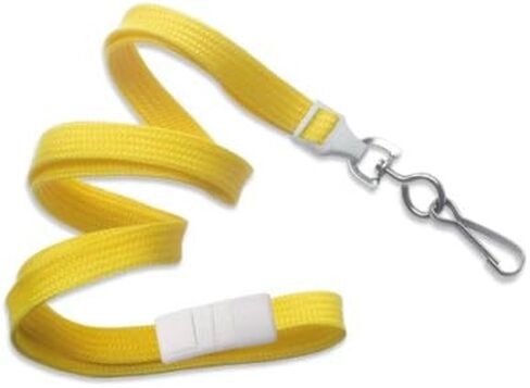 Green Lanyard, flat braid, break-away, swivel hook, 3/8" wide (100pk) in Saudi Arabia