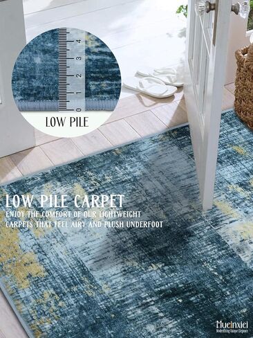 8x10 Area Rugs for Living Room, Non-Slip Foldable Washable Rugs Non Shedding Accent Rugs for Living Bedroom Office Dining Room in Saudi Arabia