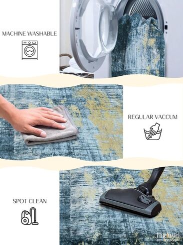 8x10 Area Rugs for Living Room, Non-Slip Foldable Washable Rugs Non Shedding Accent Rugs for Living Bedroom Office Dining Room in Saudi Arabia