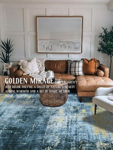 8x10 Area Rugs for Living Room, Non-Slip Foldable Washable Rugs Non Shedding Accent Rugs for Living Bedroom Office Dining Room in Saudi Arabia