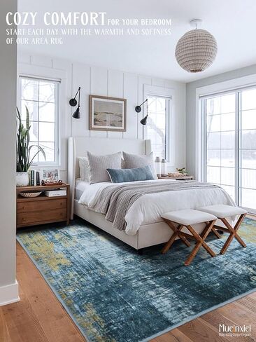 8x10 Area Rugs for Living Room, Non-Slip Foldable Washable Rugs Non Shedding Accent Rugs for Living Bedroom Office Dining Room in Saudi Arabia
