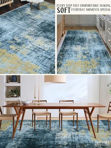 8x10 Area Rugs for Living Room, Non-Slip Foldable Washable Rugs Non Shedding Accent Rugs for Living Bedroom Office Dining Room in Saudi Arabia