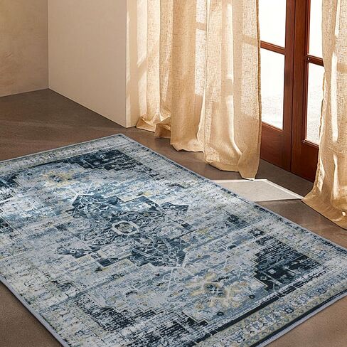 8x10 Area Rugs for Living Room, Non-Slip Foldable Washable Rugs Non Shedding Accent Rugs for Living Bedroom Office Dining Room in Saudi Arabia