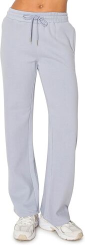 Cali1850 Women's Cloud Nine Fleece Wide Sweatpants – High-Rise Relaxed Boyfriend, Wide Leg, Elastic Drawstring Waistband in Saudi Arabia