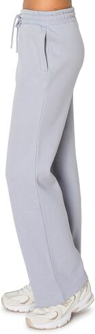 Cali1850 Women's Cloud Nine Fleece Wide Sweatpants – High-Rise Relaxed Boyfriend, Wide Leg, Elastic Drawstring Waistband in Saudi Arabia