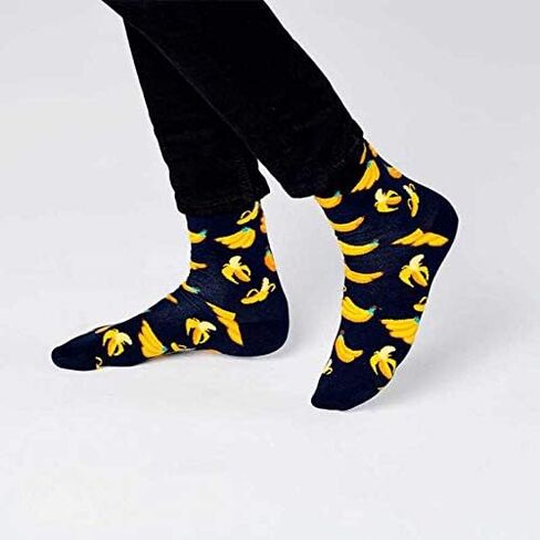 Happy Socks Banana Socks, Black/yellow in Saudi Arabia