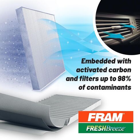 FRAM Automotive Replacement Air & Cabin Air Filter Bundle for Select Ford Edge, Fusion; Lincoln Continental, MKX, MKZ, & Nautilus Model Years; Filters Included: CA11480 & CF11775 (FACB20013) in Saudi Arabia
