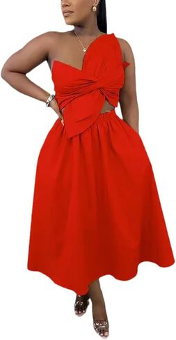 Women's Vacation Dress Sexy Cut Out Backless Floral Knot Sleeveless Pocket A Line Maxi Dress in Saudi Arabia