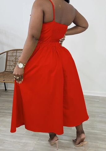 Women's Vacation Dress Sexy Cut Out Backless Floral Knot Sleeveless Pocket A Line Maxi Dress in Saudi Arabia