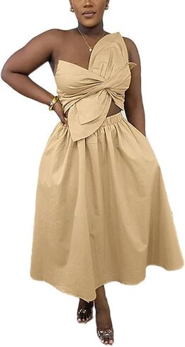 Women's Vacation Dress Sexy Cut Out Backless Floral Knot Sleeveless Pocket A Line Maxi Dress in Saudi Arabia
