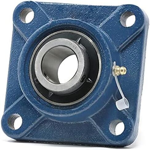 MAPLE ACE UCF205-16 Square Flange Bearing 1" Bore, 4-Bolt Self-Aligning, Solid Base, Heavy Duty (Qty 2) in Saudi Arabia