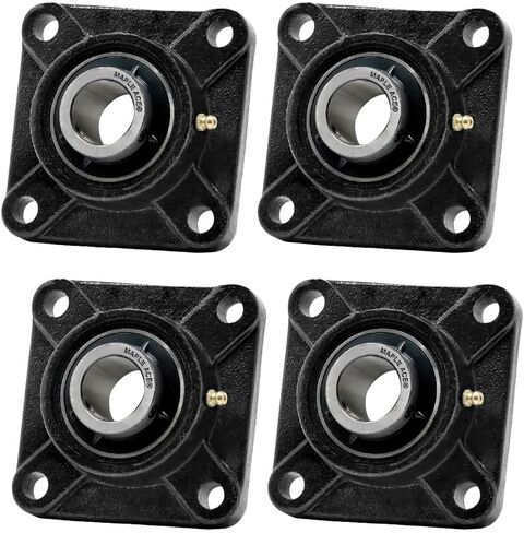MAPLE ACE UCF205-16 Square Flange Bearing 1" Bore, 4-Bolt Self-Aligning, Solid Base, Heavy Duty (Qty 2) in Saudi Arabia