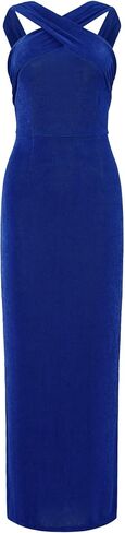Women's Halter Neck Sleeveless Dress Split Hem Cocktail Party Bodycon Maxi Dresses in Saudi Arabia