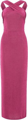Women's Halter Neck Sleeveless Dress Split Hem Cocktail Party Bodycon Maxi Dresses in Saudi Arabia