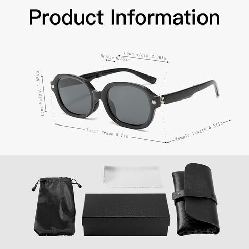 Sun Glasses for Women, UV 400 Protection Sun Glasses Trendy Foldable Lightweight Mini Driving Shades Easy Carry in Saudi Arabia