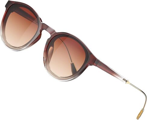 ATTCL Womens Round Classic Polarized Sunglasses for Women Retro Trendy UV400 Sunnies in Kuwait