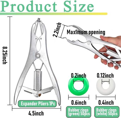مجموعة ربط الماعز، كماشة من الفولاذ المقاوم للصدأ مع 150 قطعة من الحلقات بمقاسين، أداة تثبيت حلقية لمزرعة الماشية in Kuwait