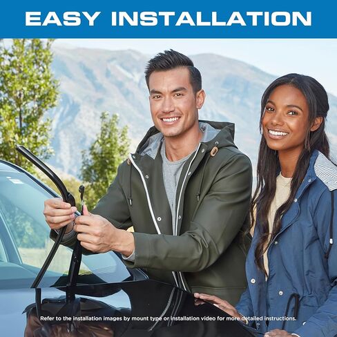 شفرات ممسحة شعاع شفافة إجمالية من Rain-X 810333 مقاس 24 بوصة و20 بوصة لأداء جميع الأحوال الجوية، ممسحة مطاطية لمسح نظيف سلس وتشغيل هادئ - قيمة عبوتين in Kuwait