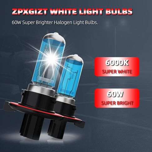Light Bulbs Fit For Dodge Dakota 2005-2009, 9008 9145 High Low Beam Fog Lights High Performance Halogen Headlight Bulb Combo, 6000K White Light, Pack of 4 in Kuwait